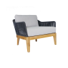 Picture of Lounge chair, delos, teak natural, pebble mix, 82.8x82.4x69.4cm