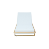 Picture of Sunlounger, maui, teak natural, aluminium, white