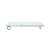Picture of Sunlounger, maui, teak natural-aluminium, white, 2 cushions white