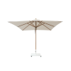 Picture of Umbrella, bali, wood and fabric vanilla, with pulley system, no flaps, square, dia.3x3m