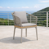 Picture of Chair with armrest, goa, aluminium grey tortora, rattan quarz grey,  2 cushions fossil (s&b) 61x62x76cm