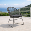 Picture of Chair with armrest, malibu, aluminium grey metallic, rattan pebble mix, 67x67x86cm