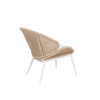Picture of Chair with armrest, riva,  aluminium white (lcri), rattan honey,  2 cushions titanium (b&s) 79x75x78cm