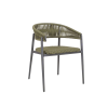 Picture of Chair, selma, aluminium anthracite, rattan olive green, 60x53x73cm
