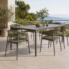 Picture of Chair, selma, aluminium anthracite, rattan olive green, 60x53x73cm