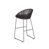 Picture of Stool, malibu, aluminium grey, fabric pebble mix, with cushion midnight 54x52x103cm
