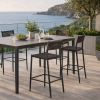 Picture of Stool, mood, aluminium anthracite, rattan lava mix 42x51x106cm