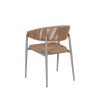 Picture of Chair, capri, aluminium warm grey, rattan terra mix, 60x53x73cm