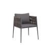 Picture of Chair with armrest, emmy, aluminium anthracite, rattan lava mix, 63x61x73cm