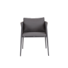 Picture of Chair with armrest, emmy, aluminium anthracite, rattan lava mix, 2 cushions fume  (b&s) 63x61x73cm