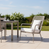 Picture of Lounge chair, siesta, aluminium warm grey, rattan sand, 2 cushions ice (s&b), 72x76x91cm