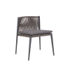 Picture of Side chair, emmy, aluminium anthracite, rattan lava mix, cushion fume, 59x60x72cm