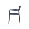 Picture of  chair with armrest, dafne, aluminium anthracite, rattan pebble, 53x63x87cm