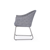 Picture of Chair with armrest, maia, steel taupe, rattan sand, cushion cloud 64x65x84cm