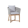 Picture of Chair, belair, teak natural, rattan light grey, 55x61.5x77.5cm