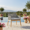 Picture of Lounge chair, belair, teak natural, rattan, grey, 73x70.5x83cm