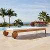 Picture of Sunlounger, isla, teak natural, cushion fossil, 208x73x26cm