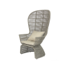 Picture of Lounge chair,iconic, aluminium grey, rattan pearl, 102x78.9x156cm