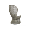 Picture of Lounge chair,iconic, aluminium grey, rattan pearl, 102x78.9x156cm