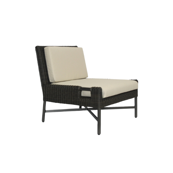 Picture of Slipper chair, elisir, aluminium bronze, rattan bronze carbon, 2 cushions champagne (b&s), 74x78x75cm