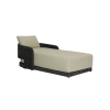 Picture of Sun lounger, pure, aluminium grey tortora, rattan bronze carbon, 2 cushions champagne  (s&b) 85.6x169.7x55.9cm