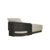 Picture of Sun lounger, pure, aluminium grey tortora, rattan bronze carbon, 2 cushions champagne  (s&b) 85.6x169.7x55.9cm