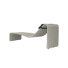 Picture of Sun lounger, tao, aluminium white, rattan limestone, head cushion charcoal  69.9x203.2x80cm