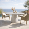 Picture of Dining table, bellagio, concrete, linen, dia.160x76cm