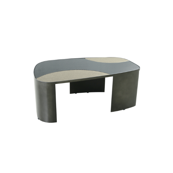 Picture of Coffee table, gatsby, black-gold, 110x99x38cm 