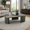 Picture of Coffee table, gatsby, black-gold, 110x99x38cm 