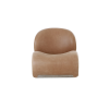 Picture of Lounge chair, ark, leather, marron, with brushed silver leg, 77x82x73cm