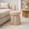 Picture of Ottoman, alina, fabric, dark beige, 43x43x49cm