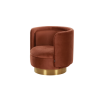 Picture of Armchair, grace, marron and terra, 78x75x76cm 
