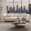 Picture of Sofa 4 seater, cosmopolitan, white, 2 pillows white, 262x91x68cm