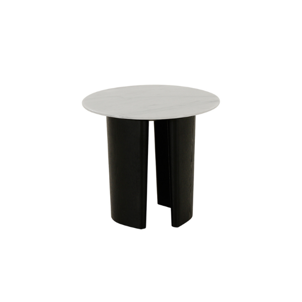 Picture of Coffee table, work, wood, marble top, dia.55x50cm 