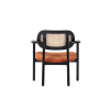 Picture of Chair with armrest, cleo, wood black matte, cushion camel, 69.5x62.5x73cm 