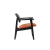 Picture of Dining chair, cleo, wood, black matte, 69.5x62.5x73cm 