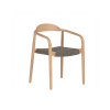 Picture of Chair with armrest, millie, wood natural, grey, 56x51x78cm