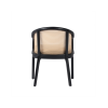 Picture of Chair with armrest, nube, black wood, cushion cream, 59x58x78cm  
