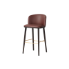 Picture of Bar stool, vela, wood structure, leather, terra, 52x53x103cm 