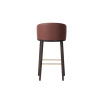 Picture of Bar stool, vela, wood/leather, terra, 52x53x103cm 