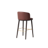 Picture of Bar stool, vela, wood structure, leather, terra, 52x53x103cm 