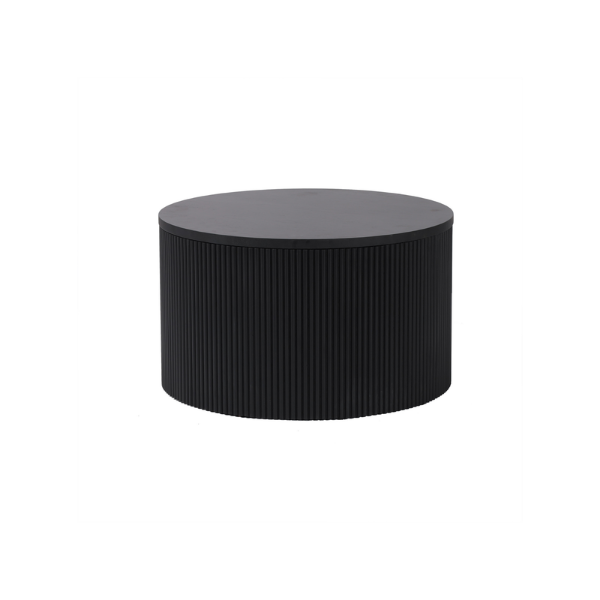 Picture of Coffee table, tris, wood, black matte, dia.80x35cm