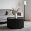 Picture of Coffee table, tris, wood, black matte, dia.80x35cm