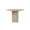 Picture of Dining table round, seyschelle, wood, travertine top, ivory white dia.120xh75 cm
