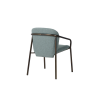 Picture of Dining chair, joli, metal bronze frame, blue sage 