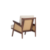 Picture of Lounge chair, linda, wood walnut honey, cushion cream, 68x78x71cm