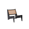 Picture of Lounge chair, vintage, wood black matte,  beige, 58x76x61cm