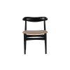 Picture of Chair, tura, black wood, leather beige,  54.5x47x47cm 