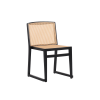 Picture of  chair, atelier, wood black matte, cream, 48x52x79cm